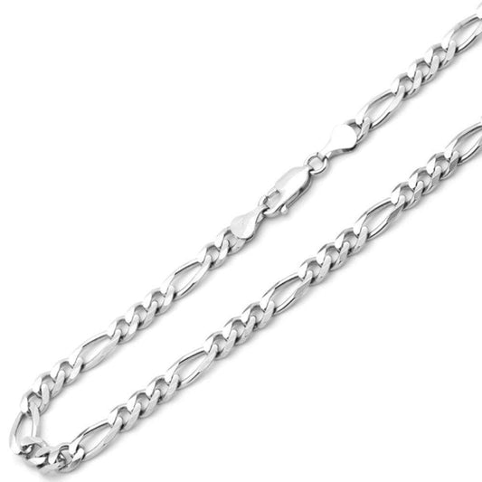 Liyana Jewels 5mm figaro Chain in Sterling Silver