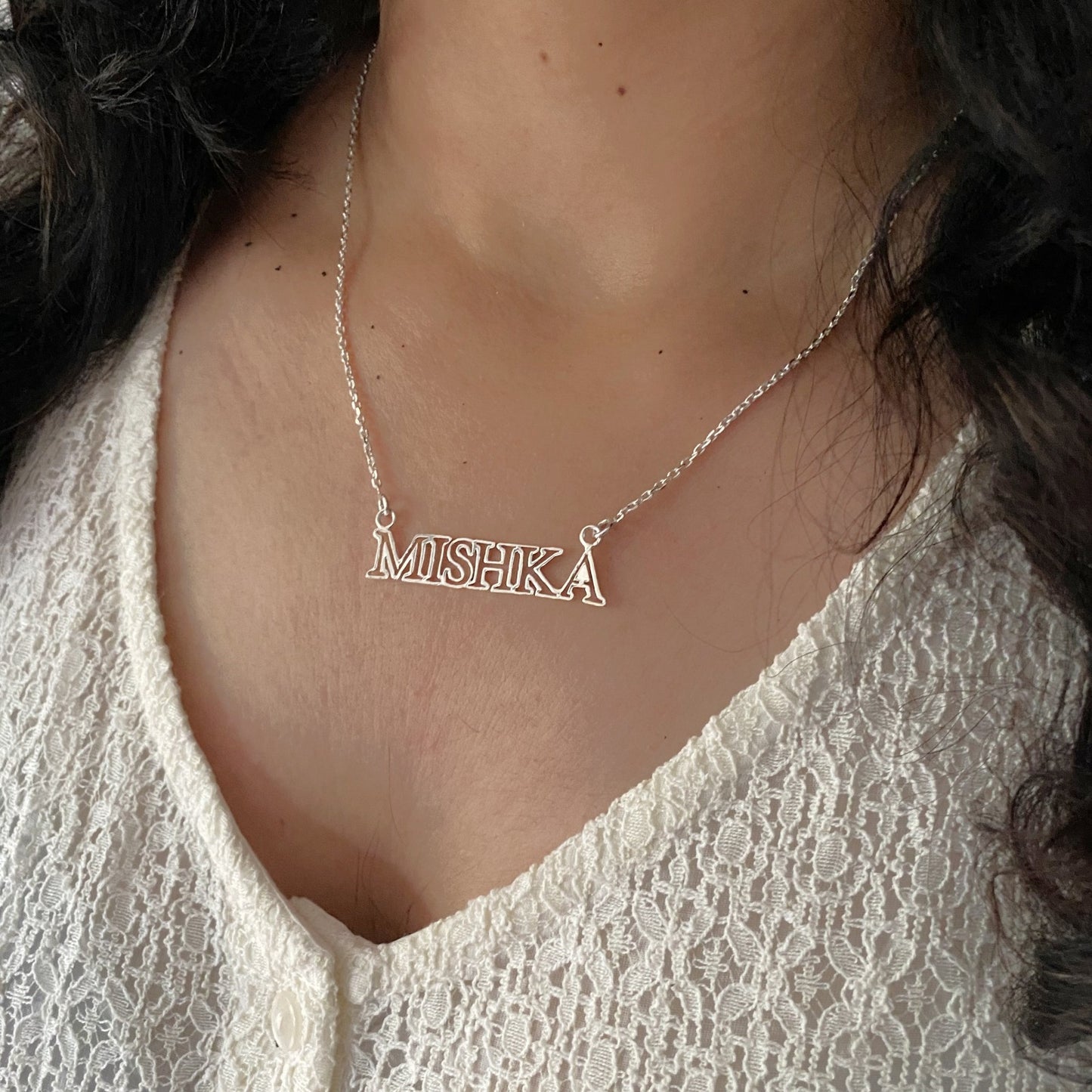 Personalised Name Necklace in 92.5 Sterling Silver