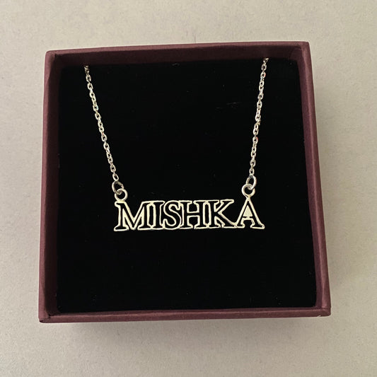 Personalised Name Necklace in 92.5 Sterling Silver