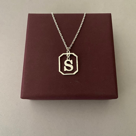 Personalised Initial Necklace in 92.5 Sterling Silver