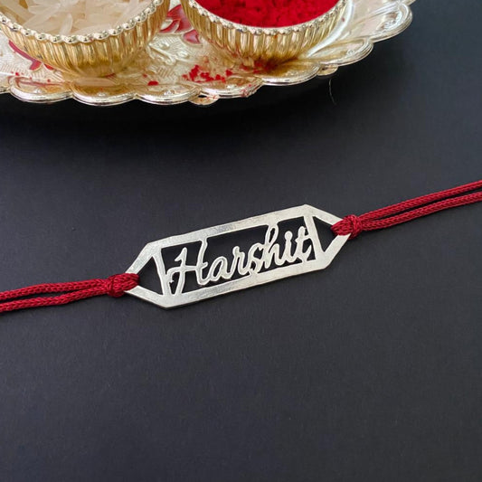 Personalised Name Rakhi in 925 Sterling Silver