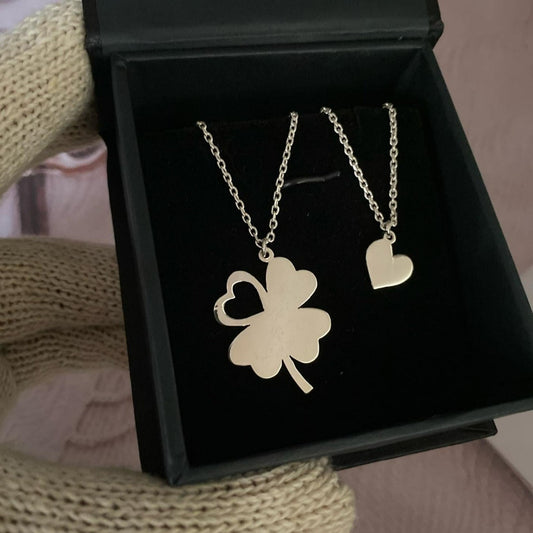 Clover Leaf - Mother Daughter Necklace