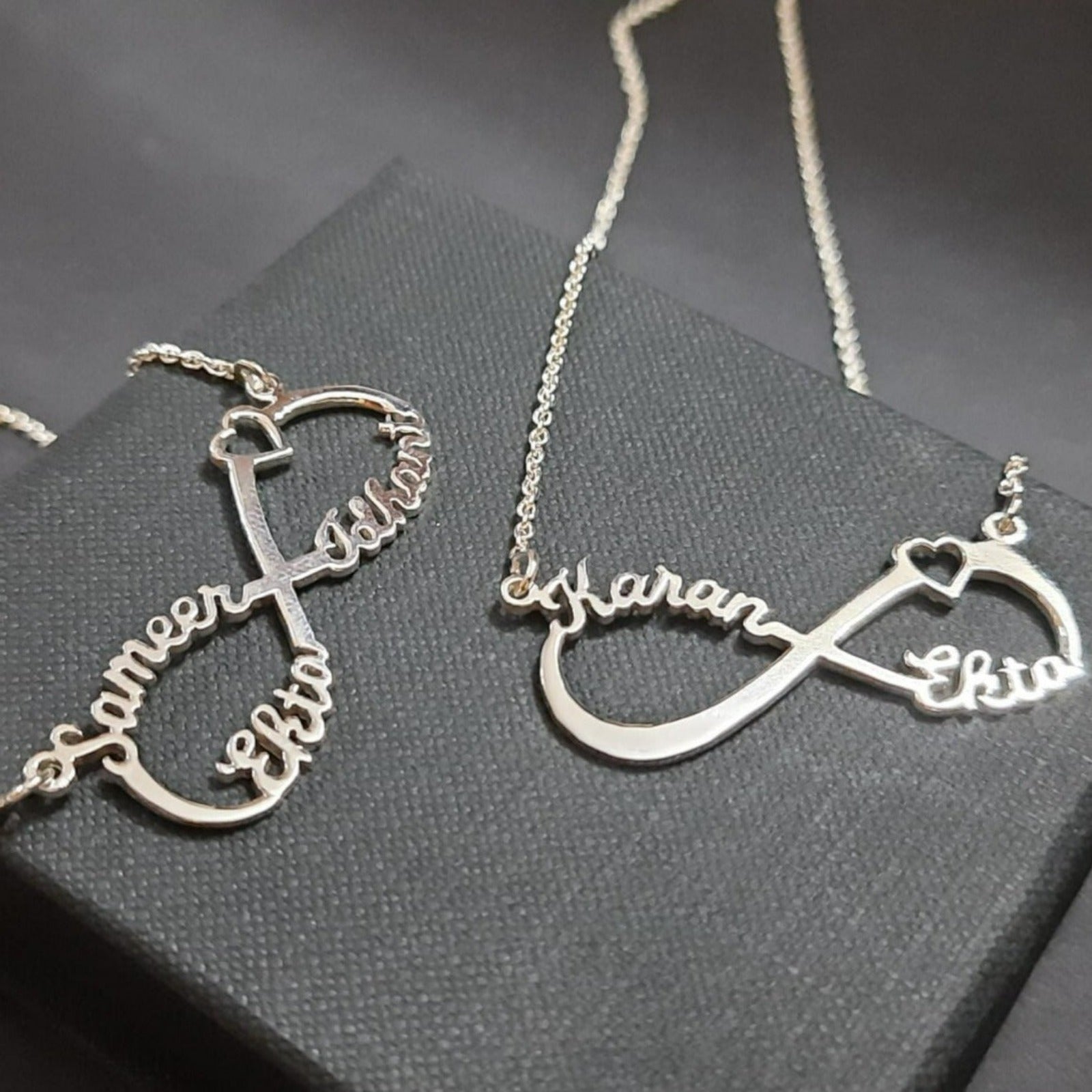 Infinity Necklace with 3 Names 2