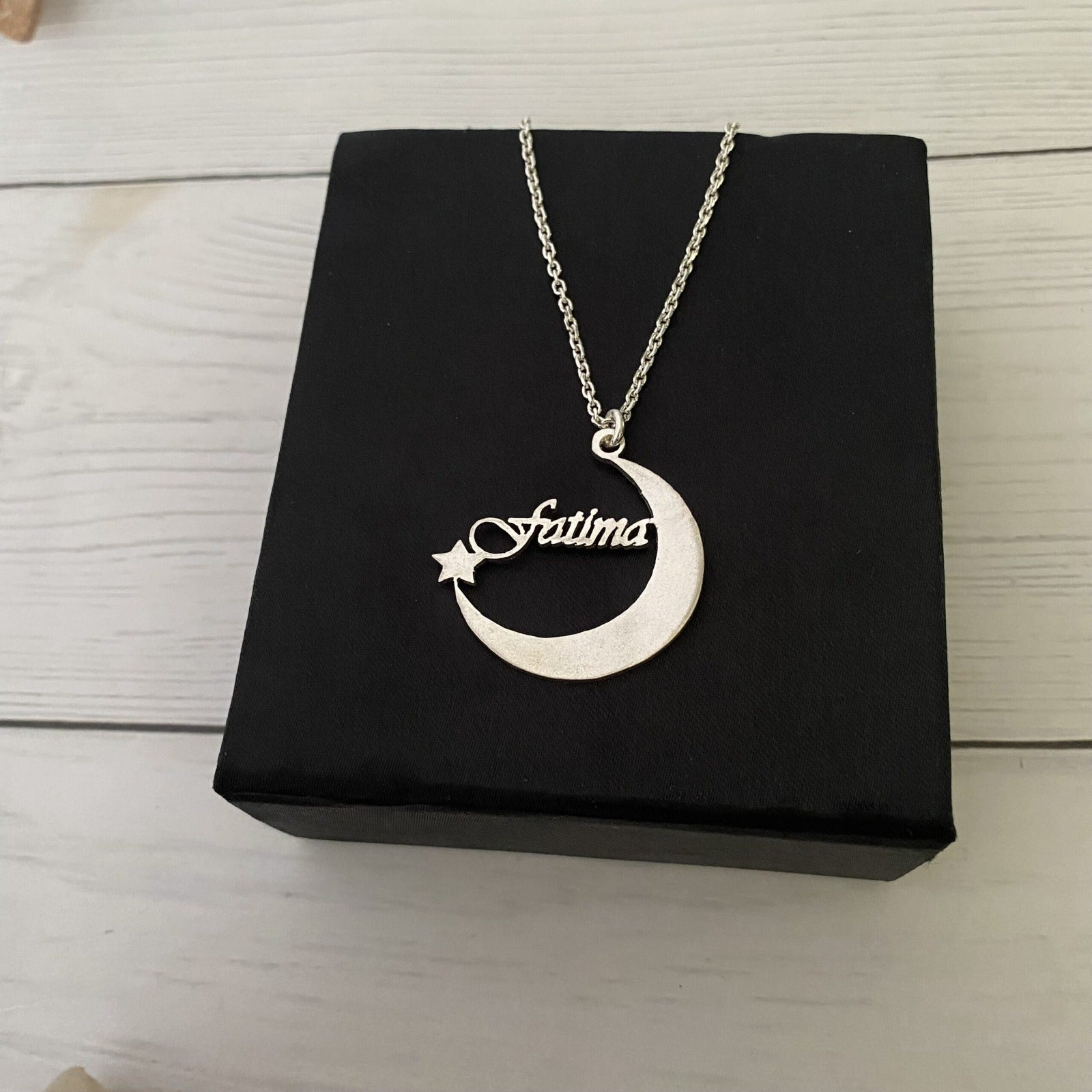 Moon and Star Name necklace 4