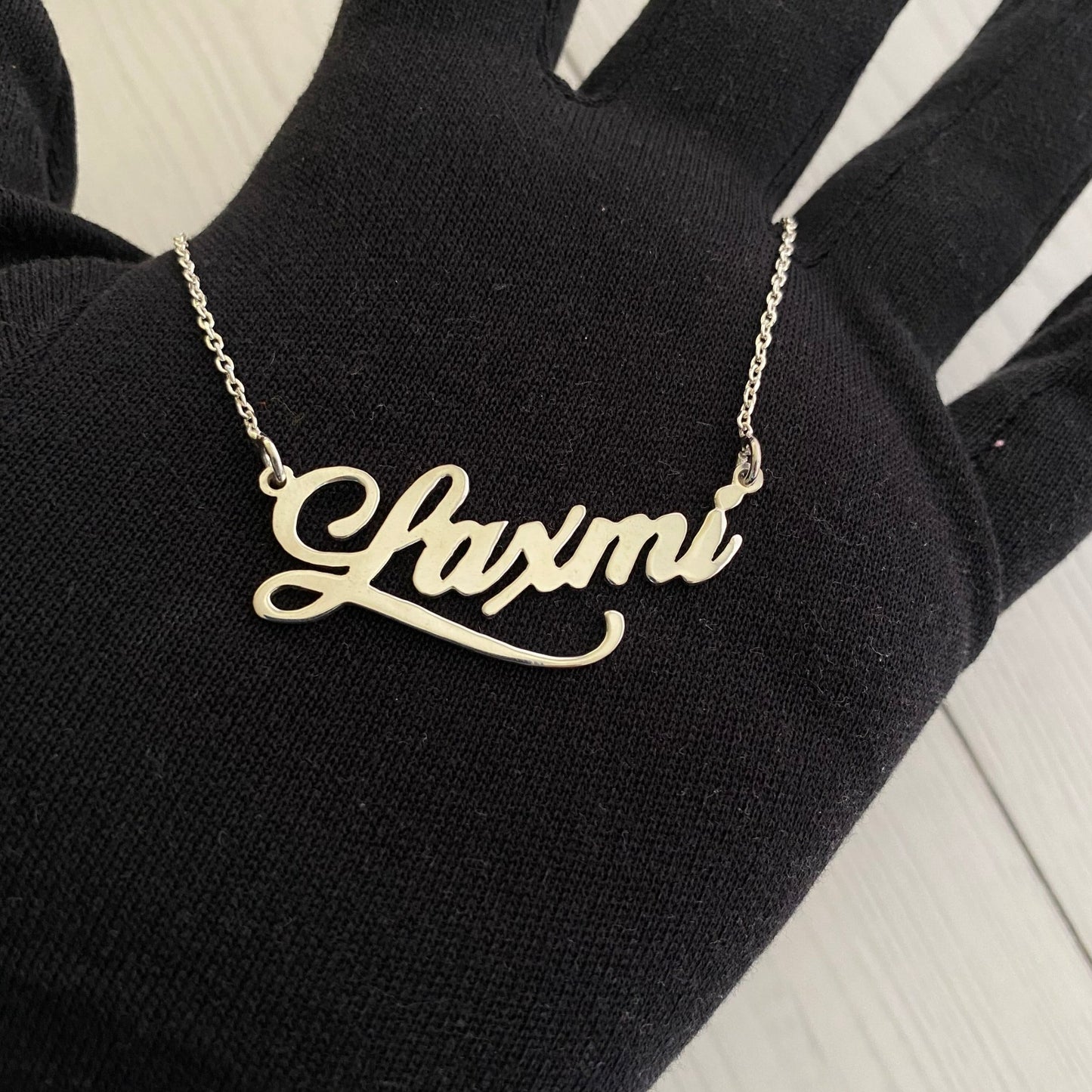 Personalised Single Name Necklace in 92.5 Sterling Silver