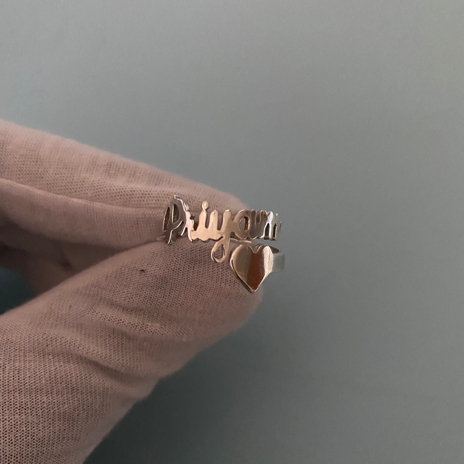 Personalised Adjustable Name Ring 1