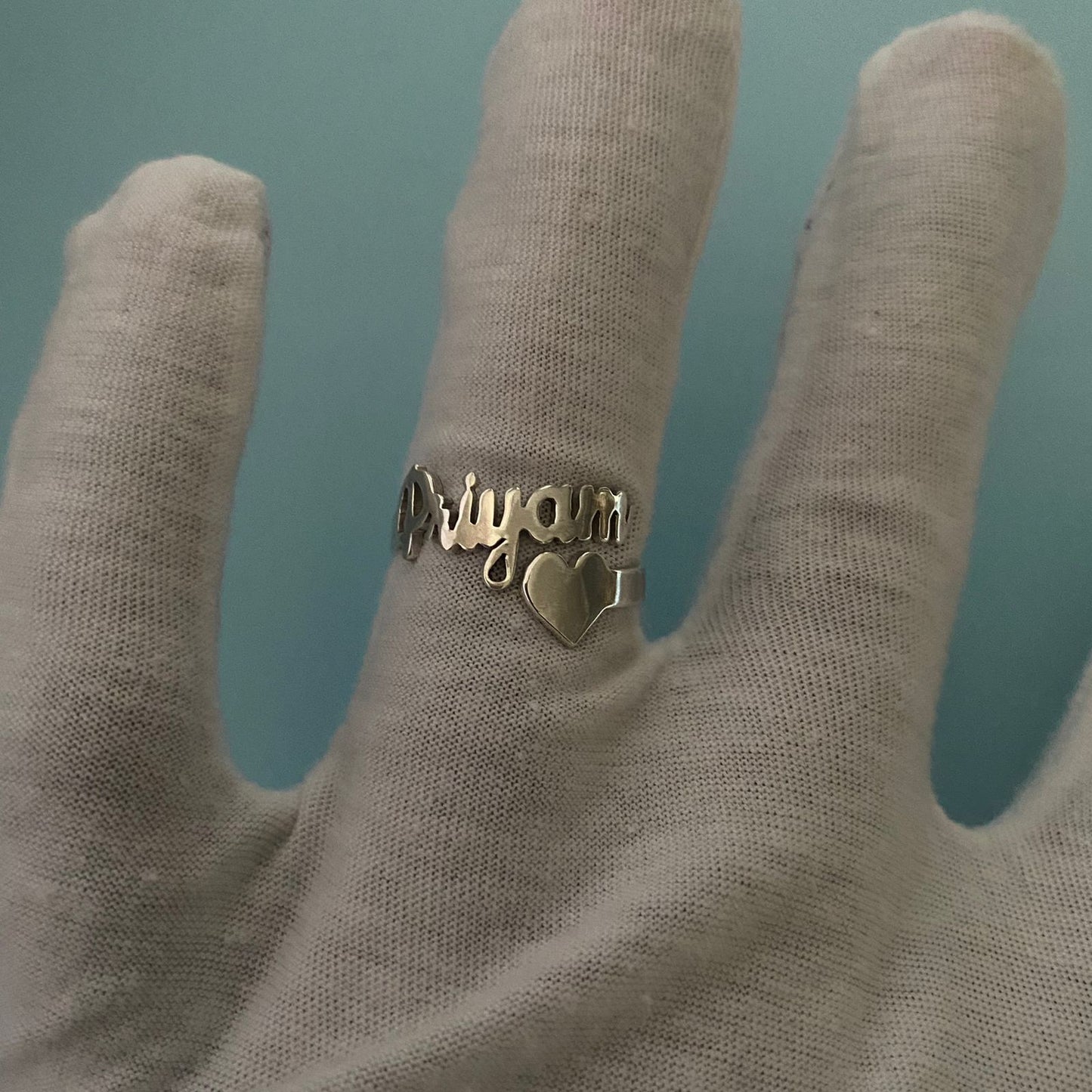 Personalised Adjustable Name Ring 2