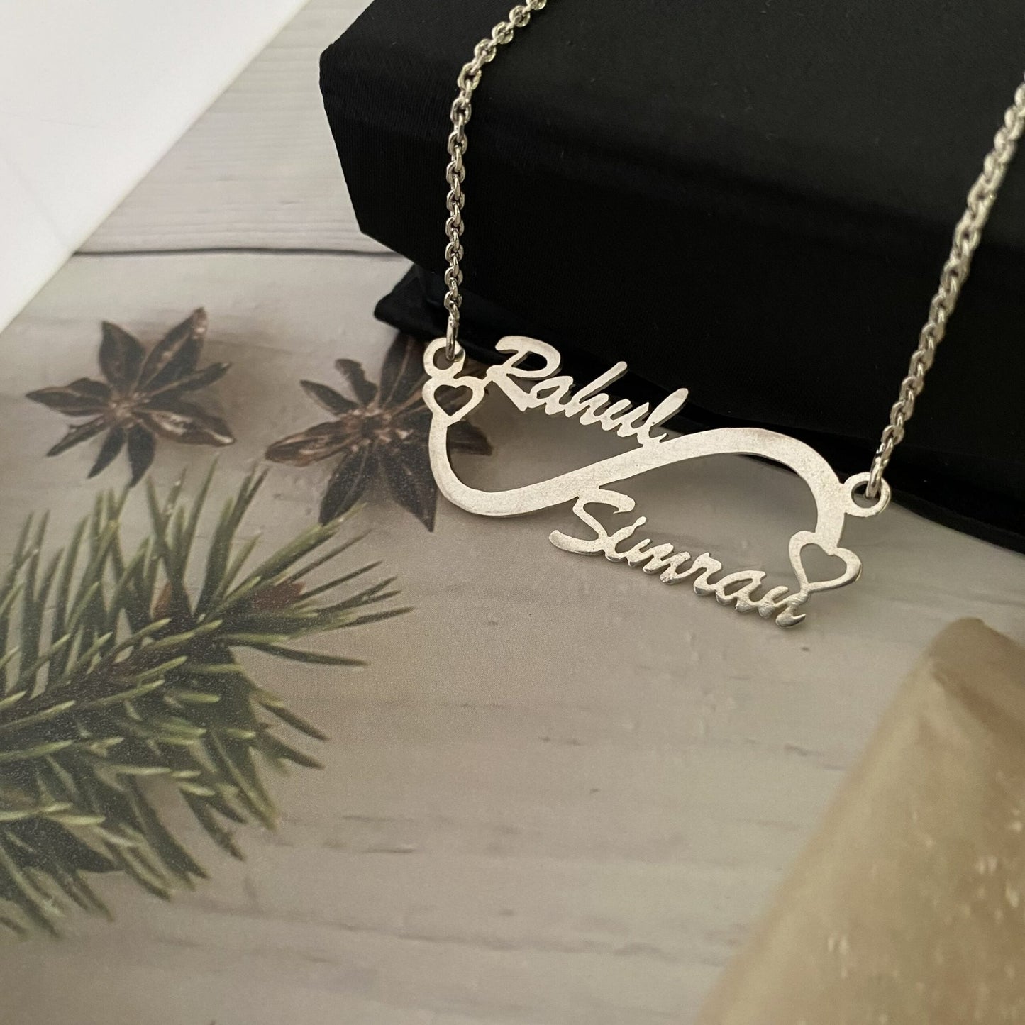 Personalised link couple necklace 3