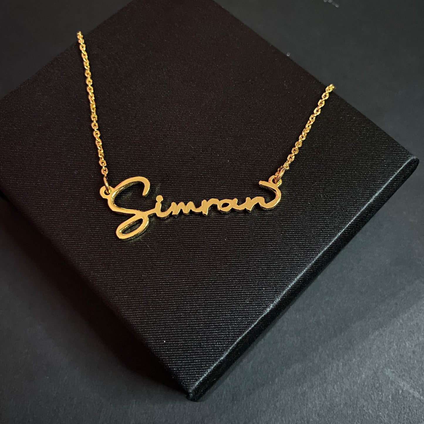 Personalised Signature Font Name Necklace in 92.5 Sterling Silver